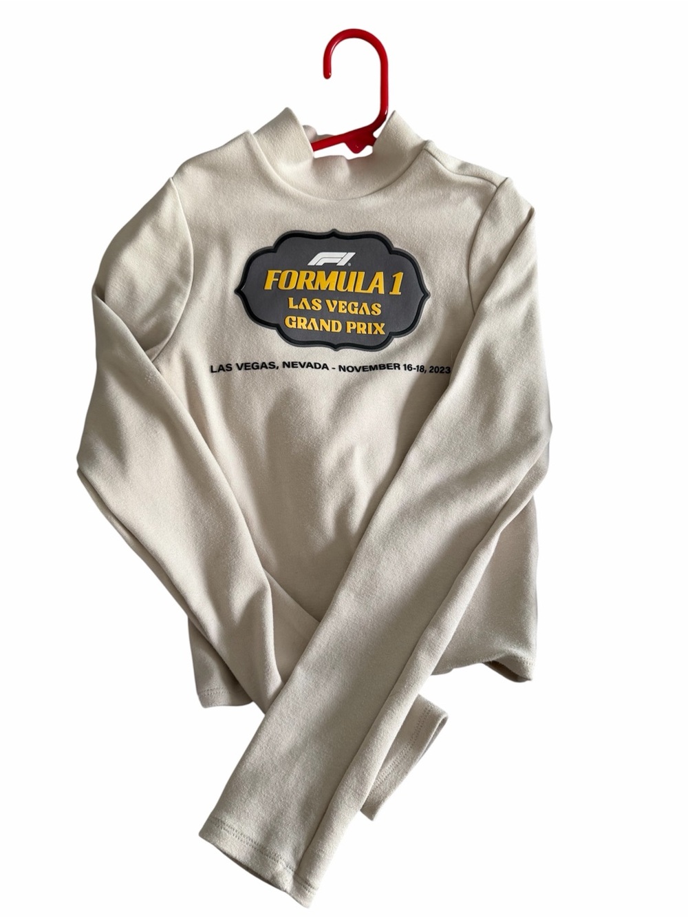 PacSun Cream Formula 1 Graphic Long Sleeve